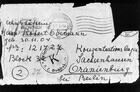 Lettre de Olga Rinnebach adresse  Robert T. Odemann, dport au camp de concentration de Sachsenhausen.