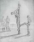 Dessin de Walter Timm, Cycle Sachsenhausen (1945)